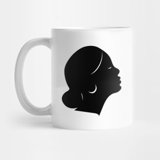 Black female silhouette Mug